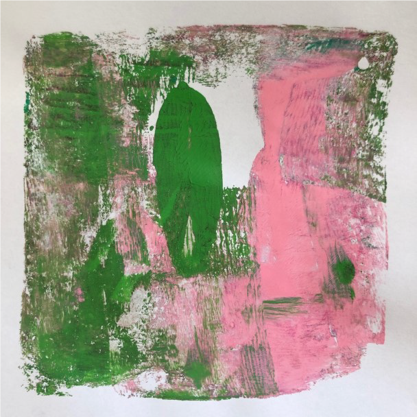 Monodruck-in-Grün-und-Rosa